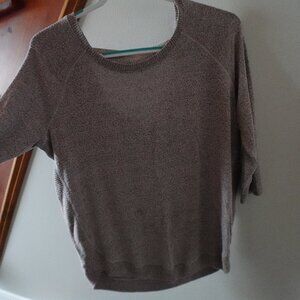 Maurices Lightweight Purple Top 3/4 Sleeves And Open Back Medium